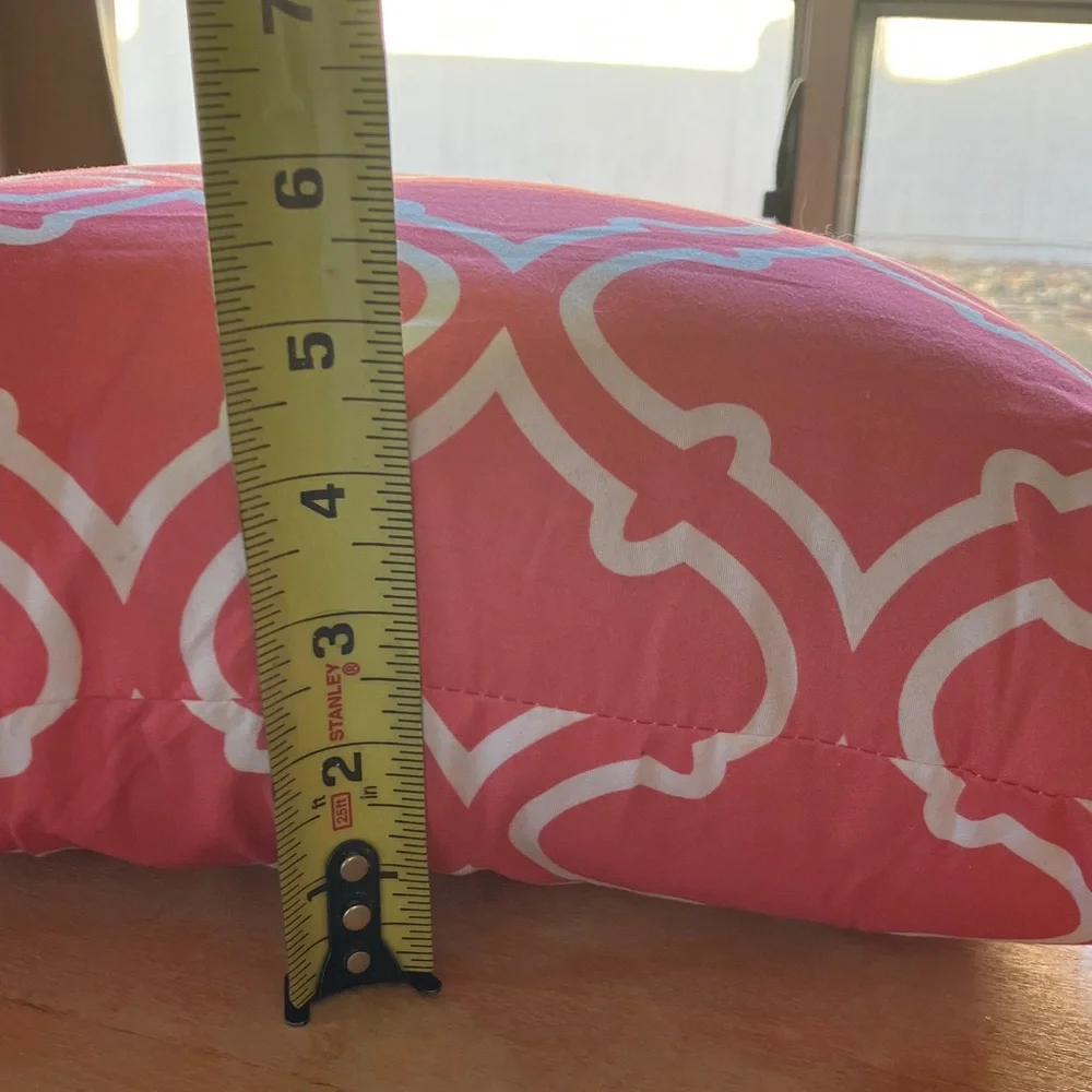 Orange and White Decorative Pillow